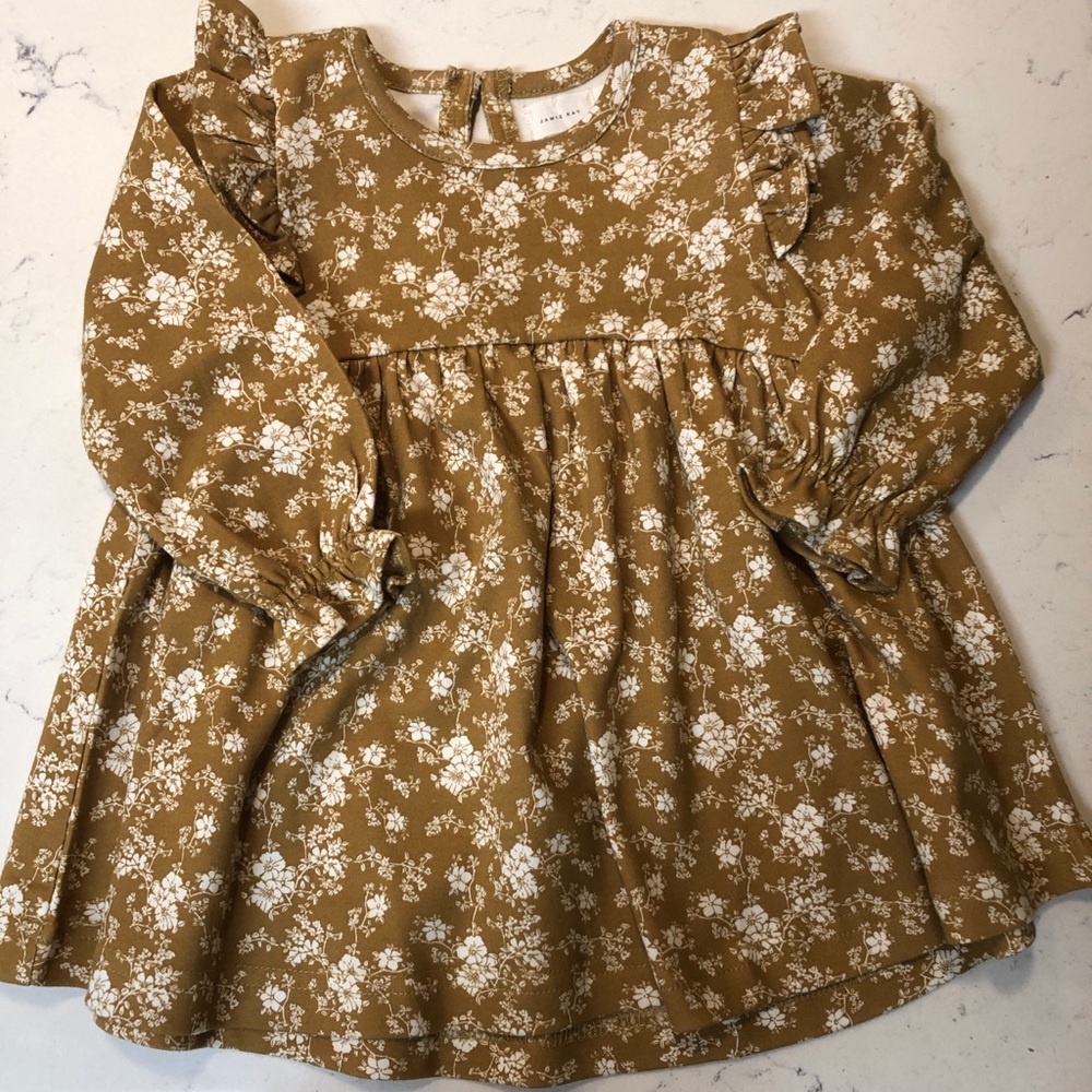 Jamie Kay Golden Floral Dress NWOT